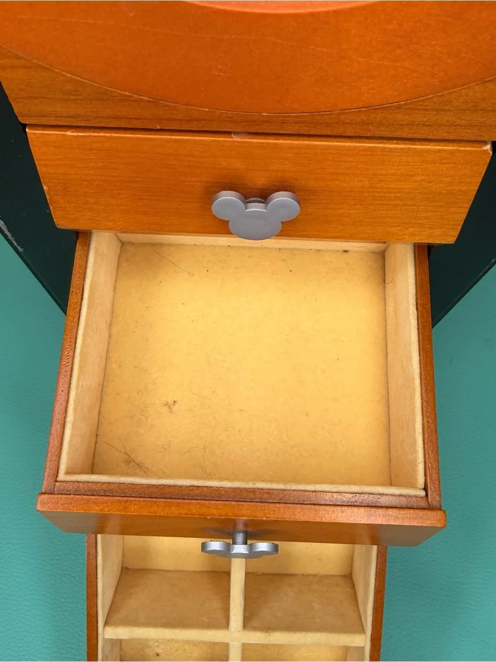 Disney Vintage Mickey Mouse Jewelry Drawers and Clock